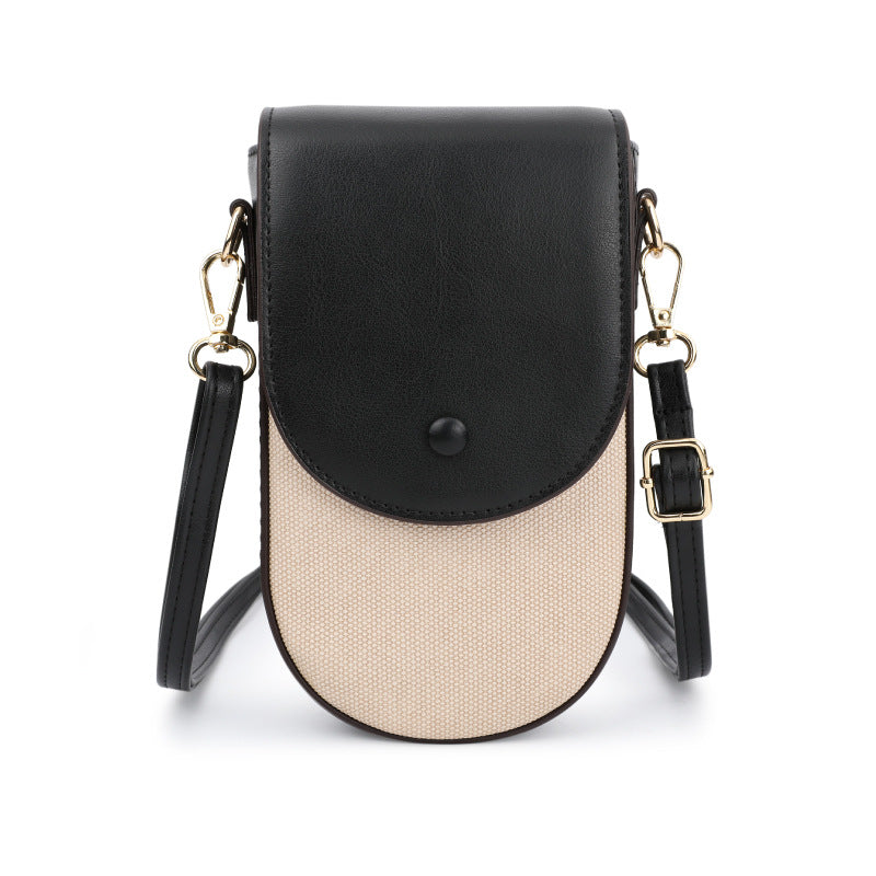 Women's Mobile Phone Crossbody Bag–PU Leather Messenger Bag, Small Shoulder Handbag & Everyday Phone Purse
