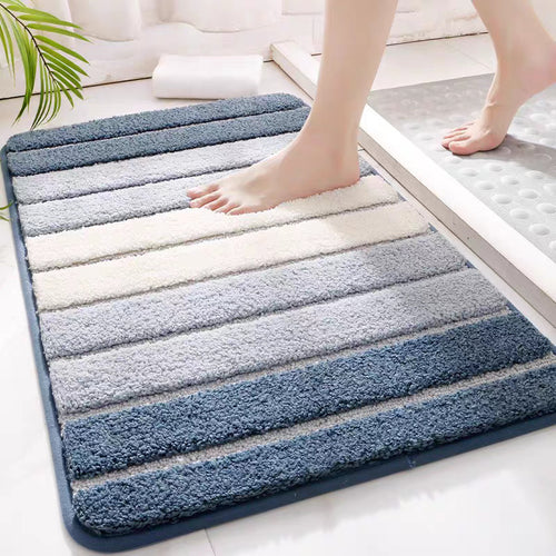 Plush Non-Slip Bath Mat | Quick Dry Absorbent Bathroom Floor Rug