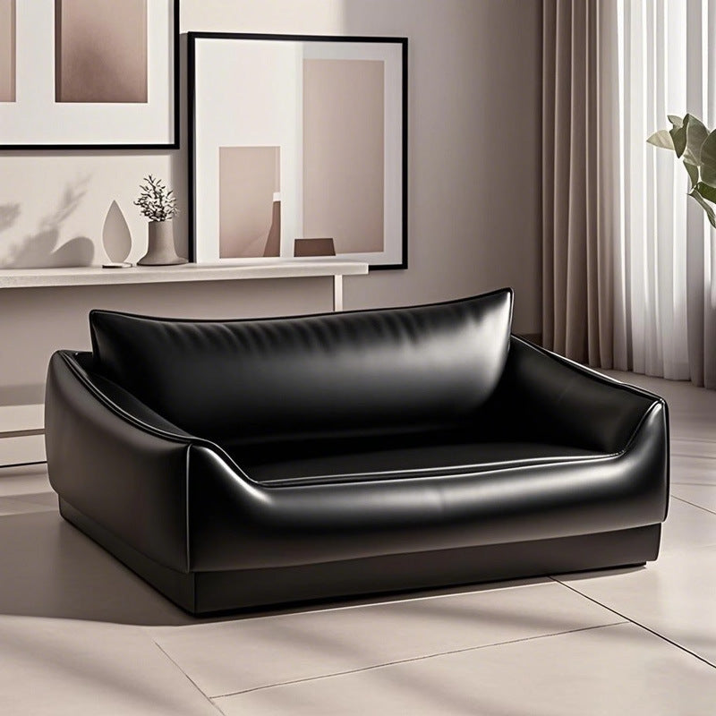 Waterproof Leather Dog Sofa Bed - Removable Easy-Clean Pet Bed for Dogs & Cats