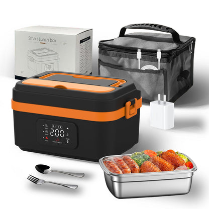 Portable Electric Lunch Box–USB Rechargeable Food Warmer with Stainless Steel Container