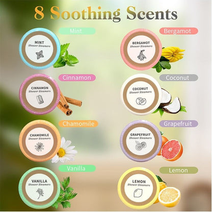 Aromatherapy Sea Salt Shower Steamers–Relaxing Exfoliating Shower Tablets