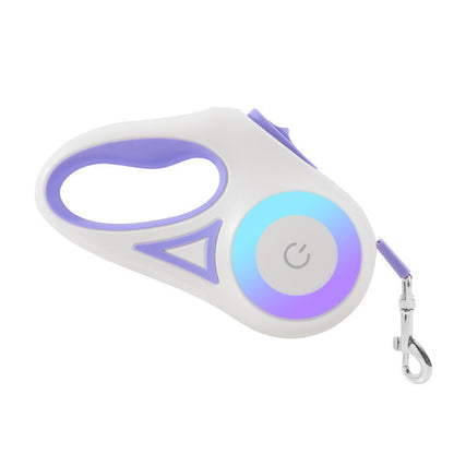 LED Retractable Dog Leash–USB Rechargeable Automatic Pet Lead For Day & Night Walks
