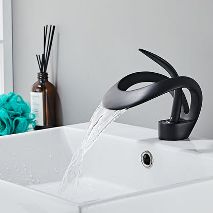 Luxury Waterfall Basin Mixer Tap – Premium Brass Bathroom Faucet