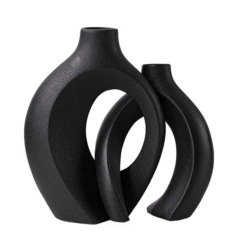 European Ceramic Vase–Modern Minimalist Decorative Flower Vase for Home & Office Décor