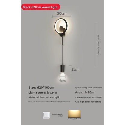 Modern Nordic LED Wall Lamp–Smart Dimmable Resin Wall Light With Remote Control