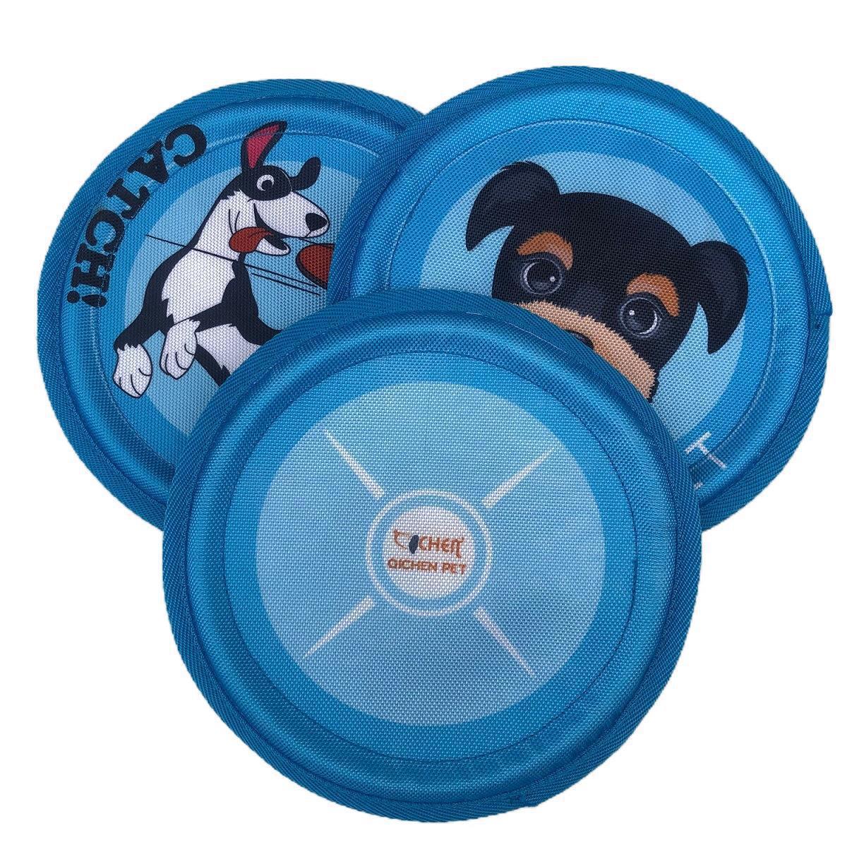 Durable Dog Flying Disc–Lightweight Nylon Fetch Frisbee For Outdoor Play