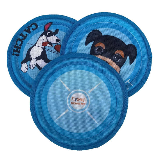 Durable Dog Flying Disc–Lightweight Nylon Fetch Frisbee For Outdoor Play