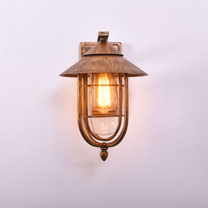 Retro Outdoor Sensor Wall Light - Nordic LED Glass Wall Lamp for Courtyard & Entrance