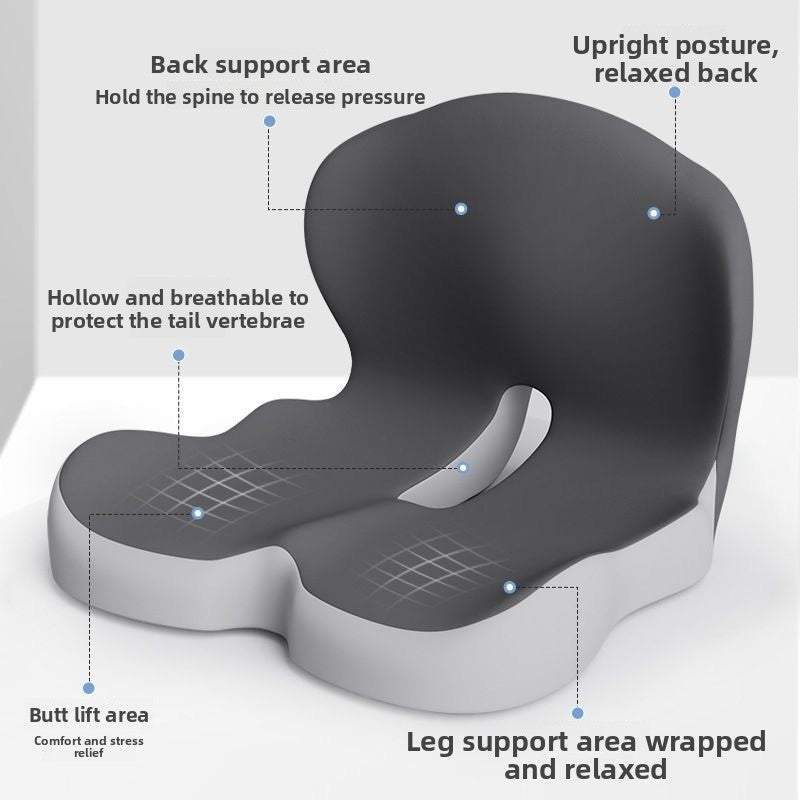 Ergonomic Memory Foam Seat Cushion – Back Support Chair Cushion