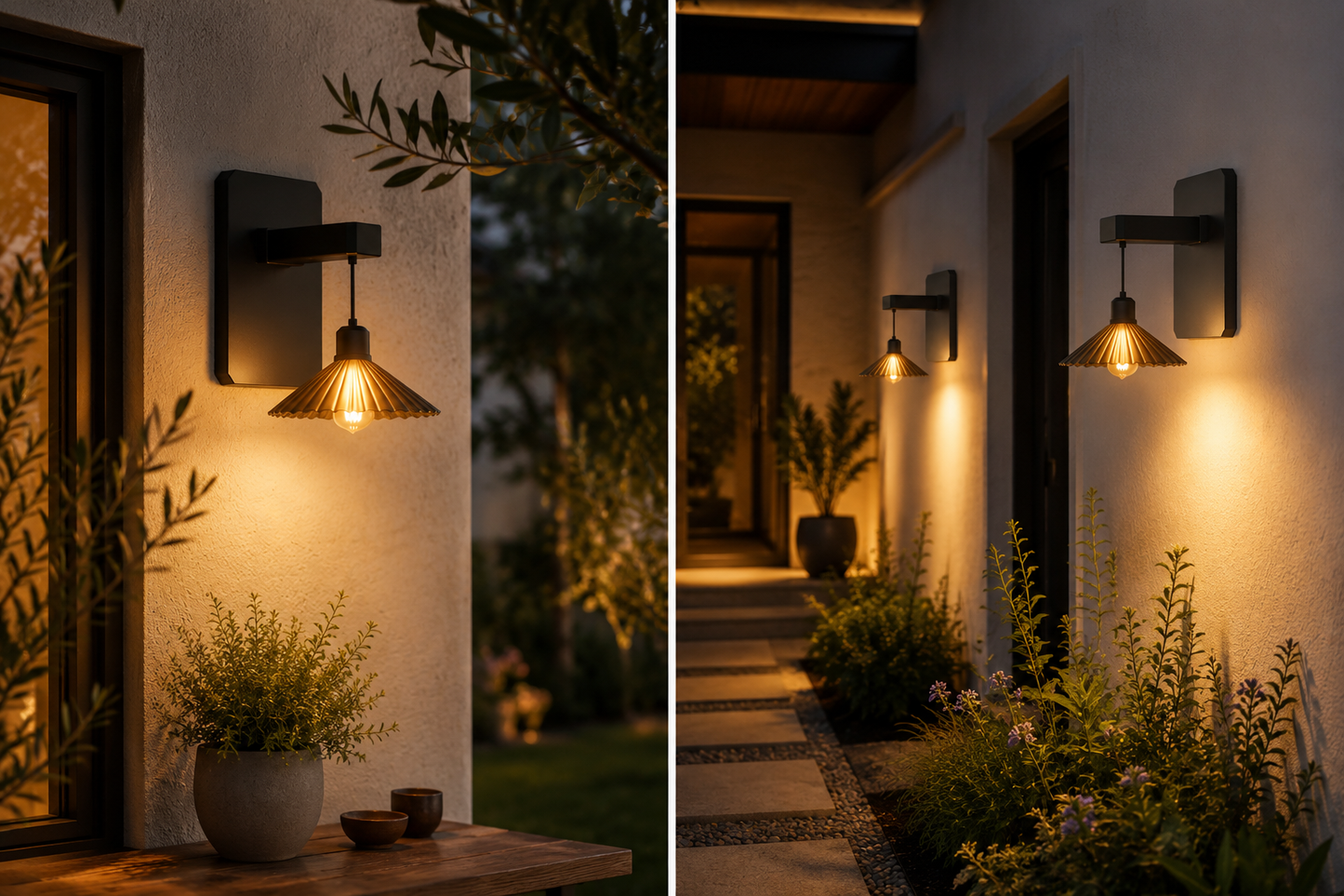 Solar LED Wall Light – IP65 Waterproof Outdoor Garden Lamp