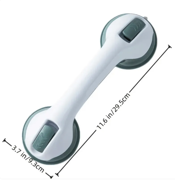 Suction Grab Handle for Bathroom-Non-Slip Safety Support Bar-Vacuum Suction Grip Handle for Shower, Glass & Tiles