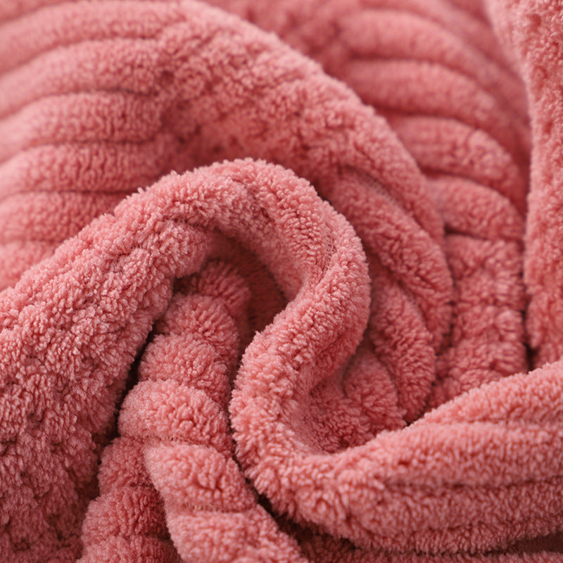 Coral Fleece Towel Set-Ultra Soft Microfiber Bath & Hand Towels-Super Absorbent Quick Dry Bathroom Towels (35x75cm & 70x140cm)