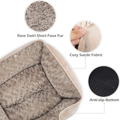 Luxury Plush Pet Bed–Washable Calming Dog & Cat Bed For All Sizes