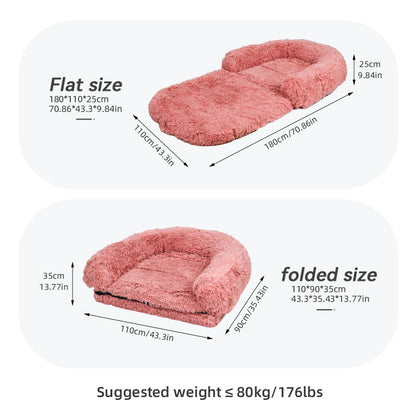 Luxury XXL Pet Sofa Bed–Washable Foldable Dog & Cat Bed With Removable Cover