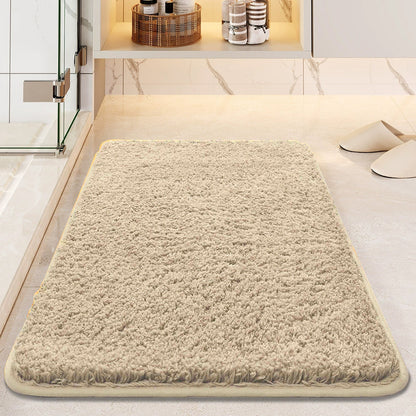 Soft Plush Non-Slip Bath Mat - Ultra-Absorbent Thick Bathroom Floor Rug Machine Washable