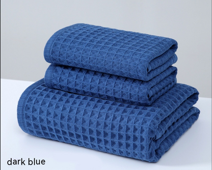 Cotton Waffle Bath Towel-Lightweight Quick Dry Waffle Weave Towel-Soft Absorbent Spa Bathroom Towel
