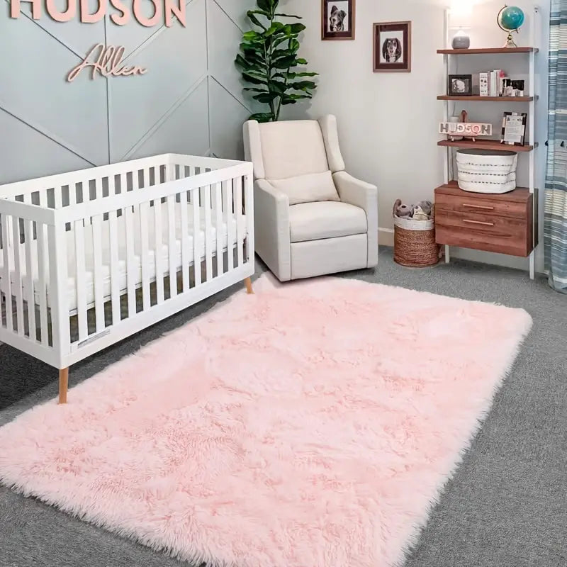 Plush Fuzzy Area Rug–Soft Non-Slip Carpet for Bedroom, Living Room & Modern Home Décor