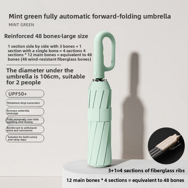 Fully Automatic Windproof Travel Umbrella–Compact UV Protection Folding Umbrella