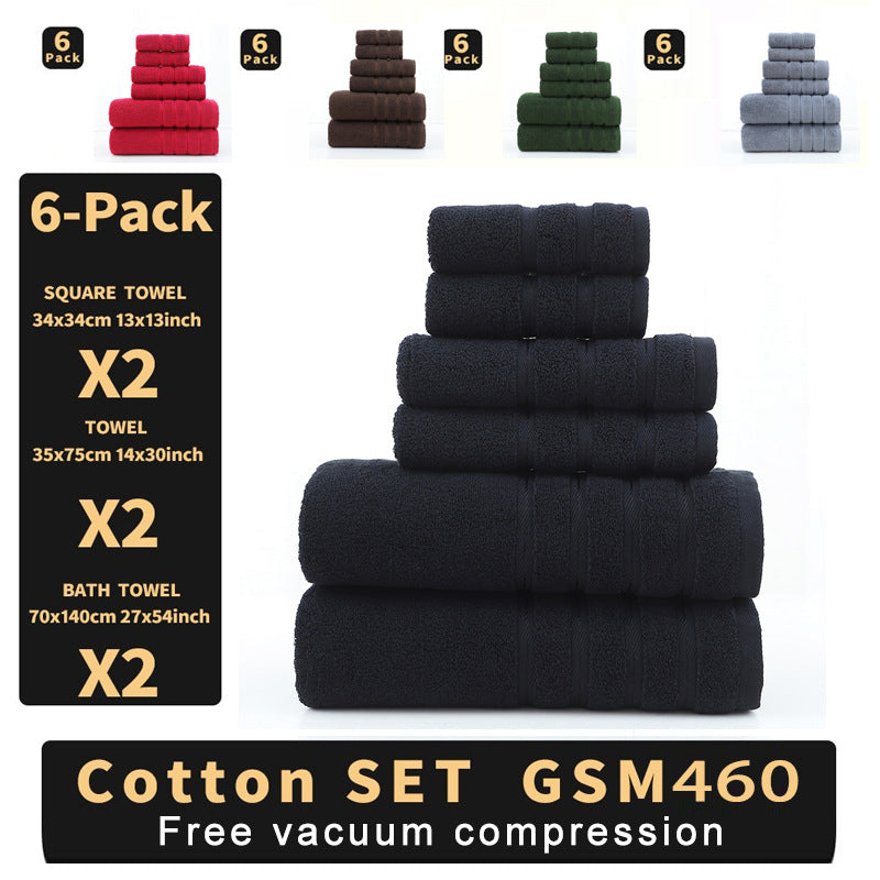 Luxury Combed Cotton Towel Set–Ultra Soft 6 Piece Bathroom Towel Collection