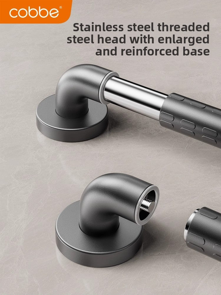 Stainless Steel Bathroom Grab Bar - Wall Mounted Safety Support Rail with Optional Luminous Ring