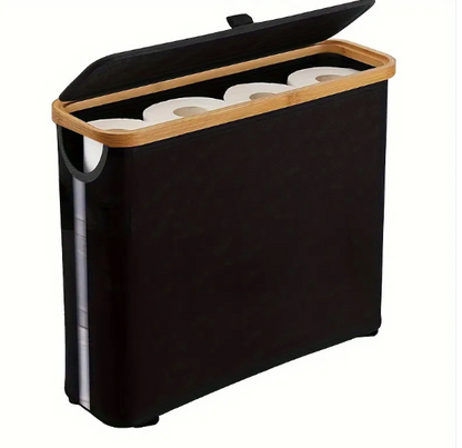 Modern Toilet Paper Storage Basket-Visible Tissue Holder Organiser-Decorative Household Toilet Paper Box for Bathroom, Bedroom & Office