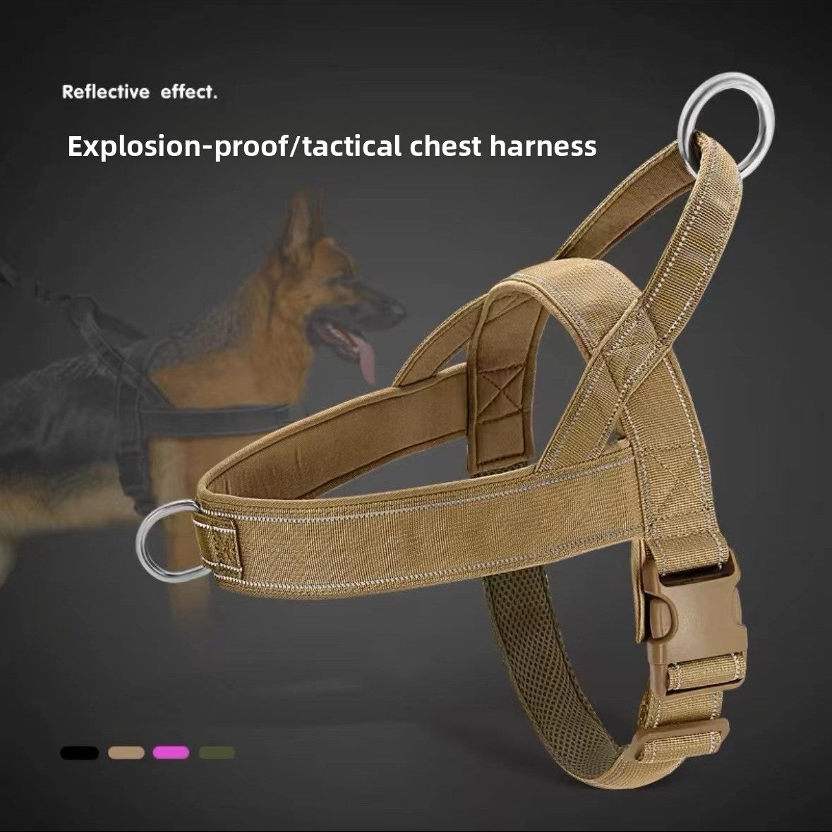 Military Tactical Dog Harness–Heavy-Duty Adjustable No-Pull Pet Vest