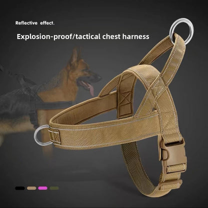 Military Tactical Dog Harness–Heavy-Duty Adjustable No-Pull Pet Vest