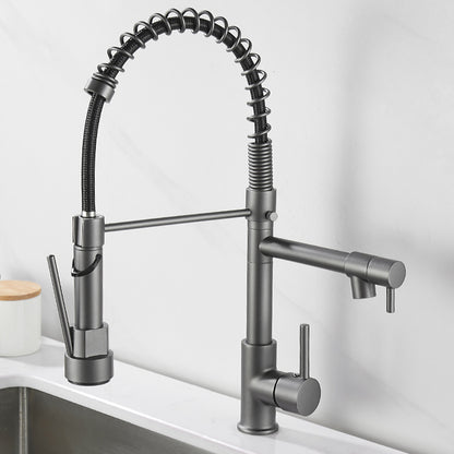 Luxury Pull-Out Spring Kitchen Mixer Tap–Commercial Style Hot & Cold Sink Faucet