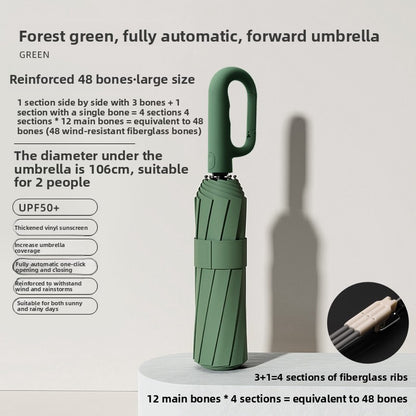 Fully Automatic Windproof Travel Umbrella–Compact UV Protection Folding Umbrella