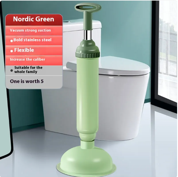 Heavy Duty Toilet Plunger-High Suction Drain Unblocker-Bathroom Clog Remover with Ergonomic Handle