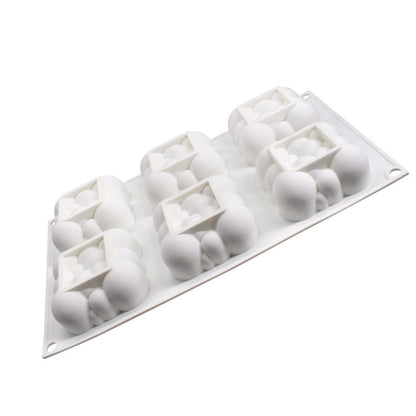 Cloud Silicone Cake Mold–6-Cavity Mousse, Jelly & Chocolate Baking Mold, Non-Stick Dessert Tray