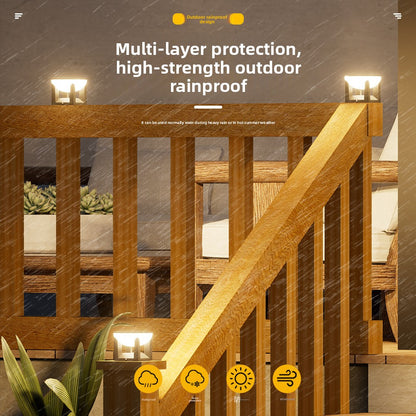 Solar LED Column Light - IP65 Waterproof Outdoor Garden & Pathway Light