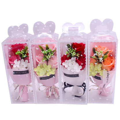 Luxury Soap Flower Bouquet Gift Box–Everlasting Rose Arrangement for Special Occasions