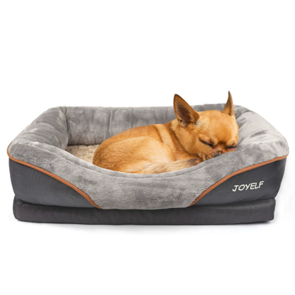 Orthopedic Memory Foam Dog Bed - Supportive Pet Bed with Removable Washable Cover