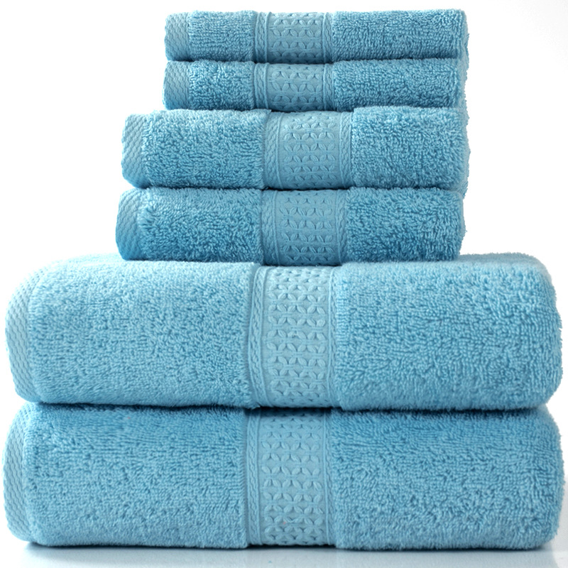 6 Piece Cotton Towel Set-Soft Absorbent Bath Towels Set-Luxury Bathroom Towels Quick Dry