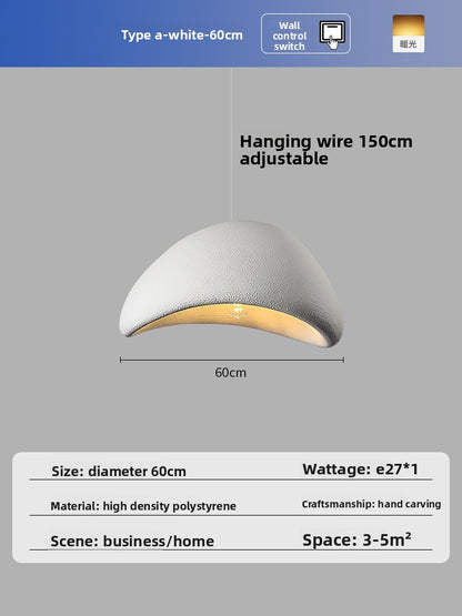 Wabi-Sabi LED Pendant Light - Modern Japanese Inspired Resin Hanging Ceiling Light