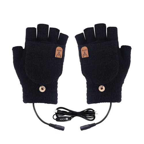 USB Heated Gloves - Recharge-Free Double-Sided Heating Winter Gloves with 3 Adjustable Temperature Settings