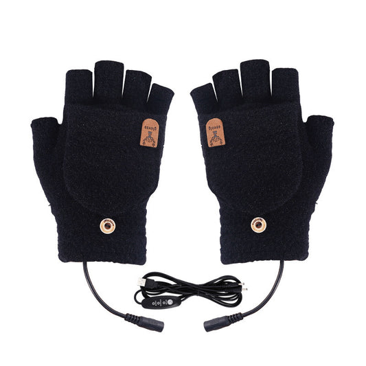 USB Heated Gloves - Recharge-Free Double-Sided Heating Winter Gloves with 3 Adjustable Temperature Settings