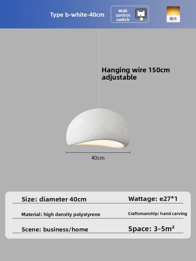 Wabi-Sabi LED Pendant Light - Modern Japanese Inspired Resin Hanging Ceiling Light
