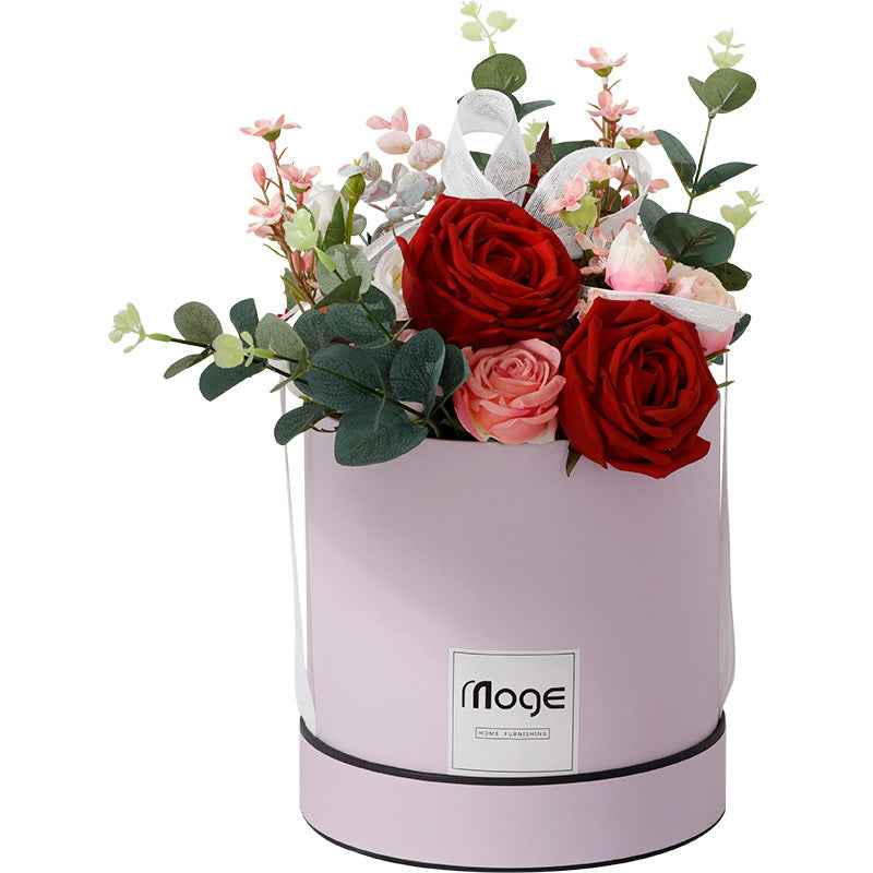 Luxury Silk Rose Flower Arrangement–Artificial Floral Centrepiece for Home & Wedding Décor