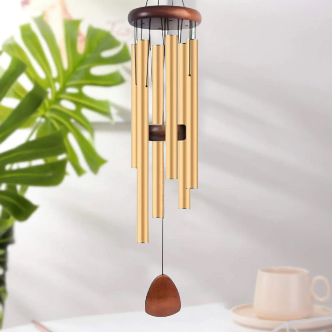 Retro Metal Wind Chimes - 68cm Decorative 6-Tube Hanging Wind Chime for Garden, Patio & Balcony