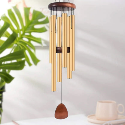 Retro Metal Wind Chimes - 68cm Decorative 6-Tube Hanging Wind Chime for Garden, Patio & Balcony