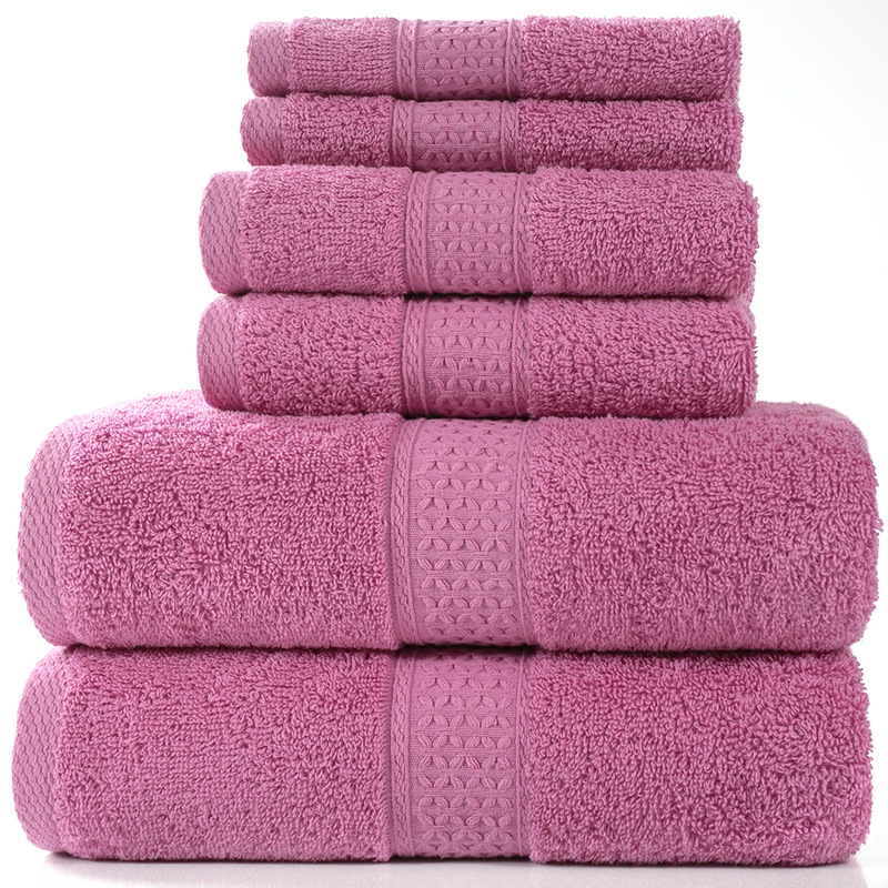 6 Piece Cotton Towel Set-Soft Absorbent Bath Towels Set-Luxury Bathroom Towels Quick Dry