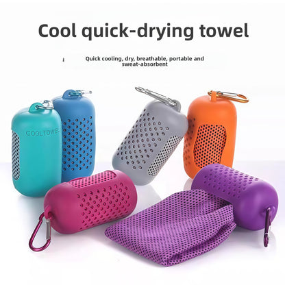 Instant Cooling Sports Towel–Quick-Dry Ice Feel Fitness & Travel Towel