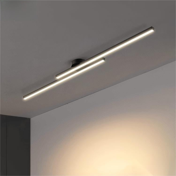 Modern Linear LED Ceiling Light - Dimmable Minimalist Ceiling Light for Living Room & Bedroom