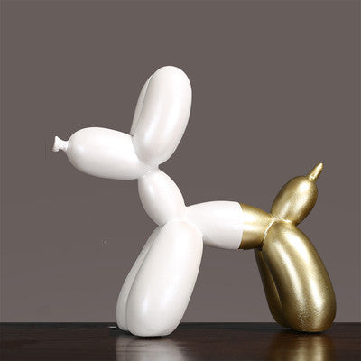 Nordic Balloon Dog Ornament–Modern Luxury Resin Home Décor Sculpture