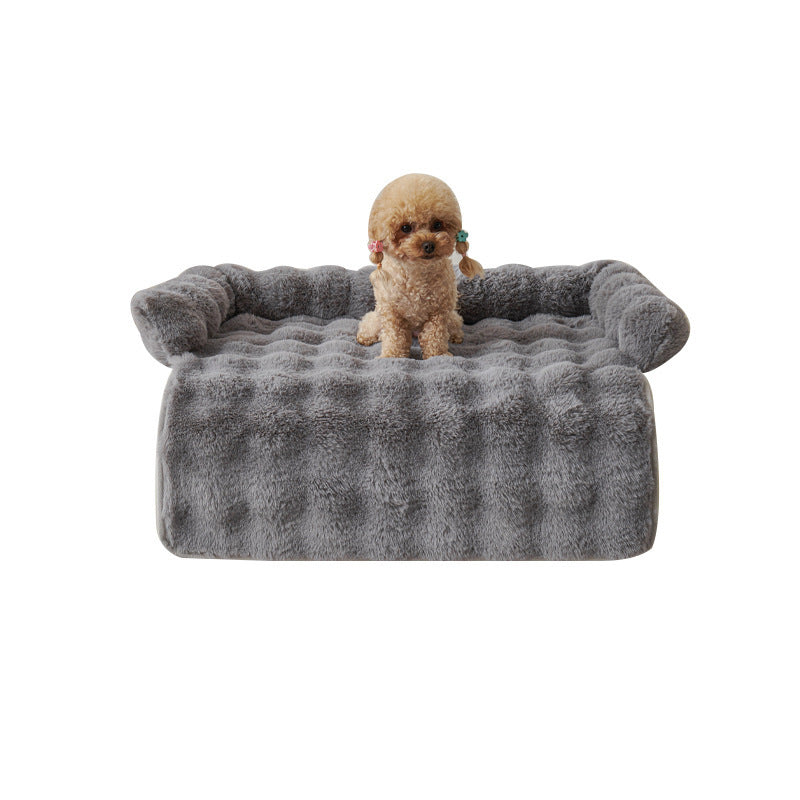 Luxury Plush Pet Mat–Soft Faux Rabbit Fur Dog & Cat Bed