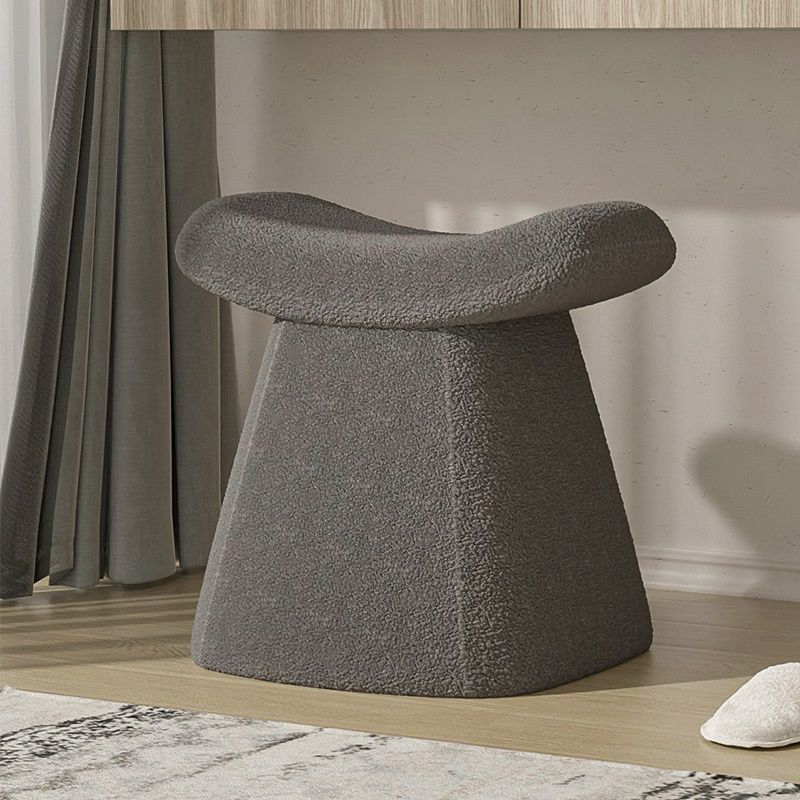 Luxury Teddy Fleece Vanity Stool–Modern Makeup Chair & Accent Seat