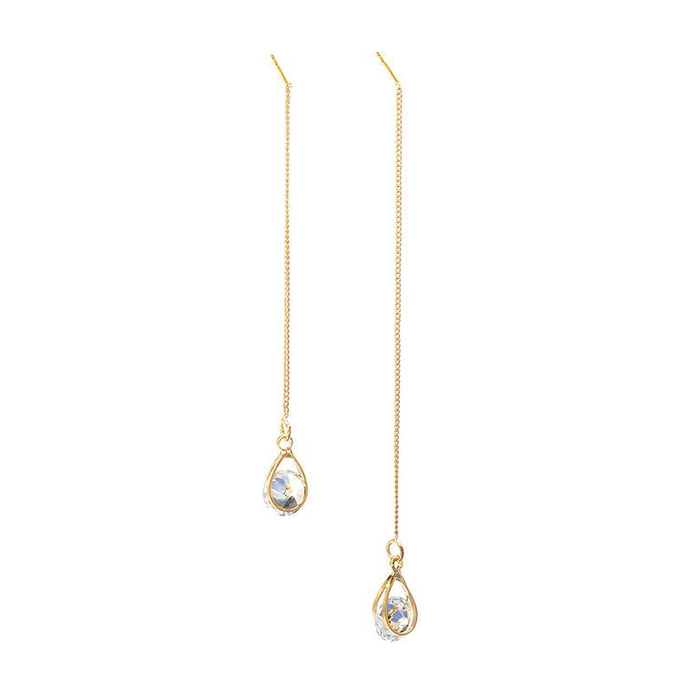 Water Drop Tassel Earrings–Asymmetrical Gold & Silver Drop Earrings, Elegant Alloy Statement Jewellery