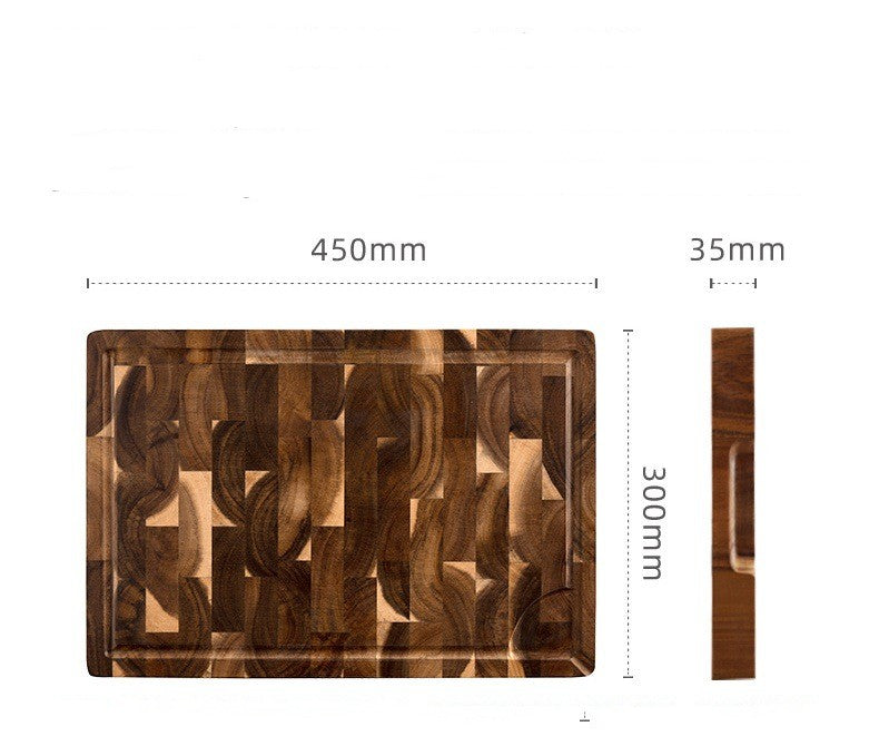 Wood Splicing Cutting Board–Large Non-Slip Wooden Chopping Board for Kitchen Prep & Serving